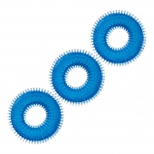Комплект из трех голубых колец для эрекции 3-Pack Ultra-Stim Stretch Cock Rings - BlueLine - в Волгограде купить с доставкой