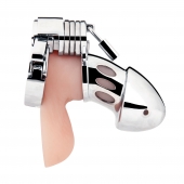 Клетка на пенис из металла Obedience Cock Cage - BlueLine - купить с доставкой в Волгограде