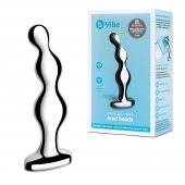 Стальной анальный фаллоимитатор для простаты Stainless Steel Anal Beads - 13 см. - b-Vibe - в Волгограде купить с доставкой