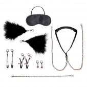 Большой эротический набор из 12 предметов Interchangeable Collar   Nipple Clips Set - Lux Fetish - купить с доставкой в Волгограде