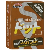Презервативы Sagami Xtreme FEEL UP с точечной текстурой и линиями прилегания - 3 шт. - Sagami - купить с доставкой в Волгограде