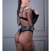 Черный кожаный пояс Sex Game - БДСМ Арсенал - купить с доставкой в Волгограде