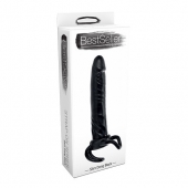 Чёрная насадка-фаллос для двойного проникновения INFLATABLE DILDO SLIM DONG  - 13,5 см. - Toyz4lovers - в Волгограде купить с доставкой