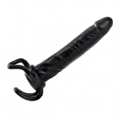 Чёрная насадка-фаллос для двойного проникновения INFLATABLE DILDO SLIM DONG  - 13,5 см. - Toyz4lovers - в Волгограде купить с доставкой