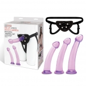 Тренировочный набор с тремя насадками Pegging Training Set - Lux Fetish - купить с доставкой в Волгограде