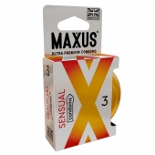 Презервативы анатомической формы Maxus Sensual - 3 шт. - Maxus - купить с доставкой в Волгограде