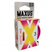 Ароматизированные презервативы Maxus Exotic Mix - 3 шт. - Maxus - купить с доставкой в Волгограде