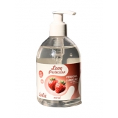 Лубрикант на водной снове Love Protection Strawberry с ароматом клубники - 300 мл. - Lola Games - купить с доставкой в Волгограде