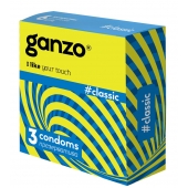 Классические презервативы с обильной смазкой Ganzo Classic - 3 шт. - Ganzo - купить с доставкой в Волгограде