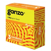 Ароматизированные презервативы Ganzo Juice - 3 шт. - Ganzo - купить с доставкой в Волгограде