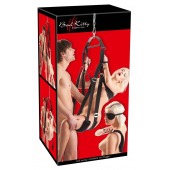 Черные секс-качели из широких ремней - Orion - купить с доставкой в Волгограде