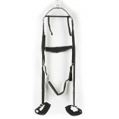 Черные секс-качели из широких ремней - Orion - купить с доставкой в Волгограде