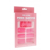 Набор из 7 розовых насадок на пенис ONE-A-DAY PENIS SLEEVES PINK - Seven Creations - в Волгограде купить с доставкой