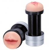 Двусторонний мастурбатор REALSTUFF 2 IN 1 HUMMER MOUTH   VAGINA - ротик и вагина - Dream Toys - в Волгограде купить с доставкой