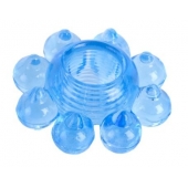 Голубая гелевая насадка-цветок - Toyfa Basic - в Волгограде купить с доставкой