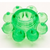 Зеленое эрекционное кольцо-цветок - Toyfa Basic - в Волгограде купить с доставкой