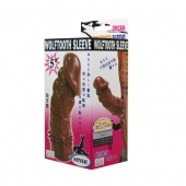 Коричневая насадка на пенис Wolftooth Sleeve - 13 см. - Baile - в Волгограде купить с доставкой