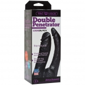 Черная насадка-фаллоимитатор для двойной стимуляции Double Penetrator - 16 см. - Doc Johnson - купить с доставкой в Волгограде
