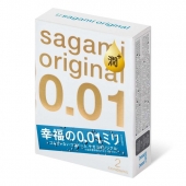 Увлажнённые презервативы Sagami Original 0.01 Extra Lub - 2 шт. - Sagami - купить с доставкой в Волгограде