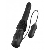Черный автоматический вибромассажер с вибропулей Ultimate Silicone Thruster - Pipedream - купить с доставкой в Волгограде