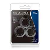 Набор из 3 черных эрекционных колец Black Small Penis Rings - Blush Novelties - в Волгограде купить с доставкой