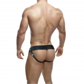 Телесный фаллопротез на черных эластичных ремнях 7 Inch Hollow Strap On - 17 см. - Blush Novelties - купить с доставкой в Волгограде