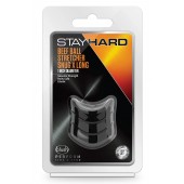 Черное эрекционное кольцо на мошонку Beef Ball Stretcher Snug X Long - Blush Novelties - в Волгограде купить с доставкой