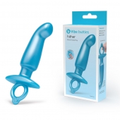 Голубая анальная пробка для массажа простаты Hither Silicone Prostate Plug - 14,3 см. - b-Vibe - в Волгограде купить с доставкой