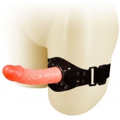 Телесный фаллос с креплением на ногу - 17 см. - Baile - купить с доставкой в Волгограде