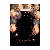 Пакет с вырубной ручкой и принтом в виде шариков (30х40 см) - Сима-Ленд - купить с доставкой в Волгограде