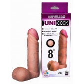 Фаллическая насадка для страпона UNICOCK 8  - 20 см. - LOVETOY (А-Полимер) - купить с доставкой в Волгограде