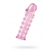 Розовая насадка на пенис с шипами - 12,5 см. - A-toys - в Волгограде купить с доставкой