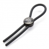 Тёмно-серое эрекционное кольцо с зажимом Again and Again Adjustable Cock Ring - Fifty Shades of Grey - в Волгограде купить с доставкой