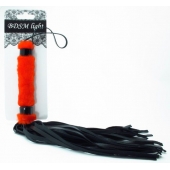 Нежная плеть с красным мехом BDSM Light - 43 см. - БДСМ Арсенал - купить с доставкой в Волгограде