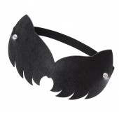 Черная закрытая кожаная маска с ушками кошки - Pecado - купить с доставкой в Волгограде