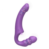 Фиолетовый безремневой страпон Straples Strap-On Dildo - Erokay - купить с доставкой в Волгограде