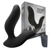 Черный вибромассажер простаты 3,5’’ Remote Control Curve P-spot Massager - 12 см. - Erokay - в Волгограде купить с доставкой