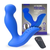 Синий вибромассажер простаты 3,5’’ Remote Control P-spot Massager - 12,5 см. - Erokay - в Волгограде купить с доставкой