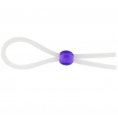 Прозрачное лассо с фиолетовой бусиной SILICONE COCK RING WITH BEAD LAVENDER - NMC - в Волгограде купить с доставкой