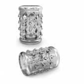 Прозрачная насадка с капельками STAY HARD COCK SLEEVE 05 CLEAR - Blush Novelties - в Волгограде купить с доставкой
