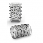 Прозрачная насадка с объёмными чёрточками STAY HARD COCK SLEEVE 06 CLEAR - Blush Novelties - в Волгограде купить с доставкой