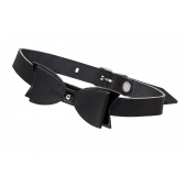 Черный кожаный чокер с бабочкой - Pecado - купить с доставкой в Волгограде