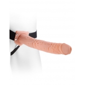 Фаллопротез телесного цвета Hollow Strap-On - 29 см. - Pipedream - купить с доставкой в Волгограде