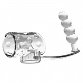 Прозрачная насадка на пенис и мошонку с анальным стимулятором Rilley - Baile - в Волгограде купить с доставкой