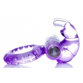 Сиреневое эрекционное виброкольцо с клиторальным зайчиком - Boys of Toys - в Волгограде купить с доставкой