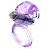 Сиреневое эрекционное виброкольцо с клиторальным зайчиком - Boys of Toys - в Волгограде купить с доставкой