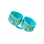 Голубые однослойные кожаные оковы - Pecado - купить с доставкой в Волгограде