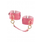 Розовые однослойные кожаные оковы - Pecado - купить с доставкой в Волгограде