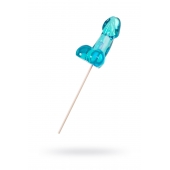 Голубой леденец в форме члена со вкусом блю кюрасао - 80 гр. - Sosuчki - купить с доставкой в Волгограде