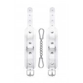 Белые узкие наручники-браслеты со скруглёнными углами - Pecado - купить с доставкой в Волгограде